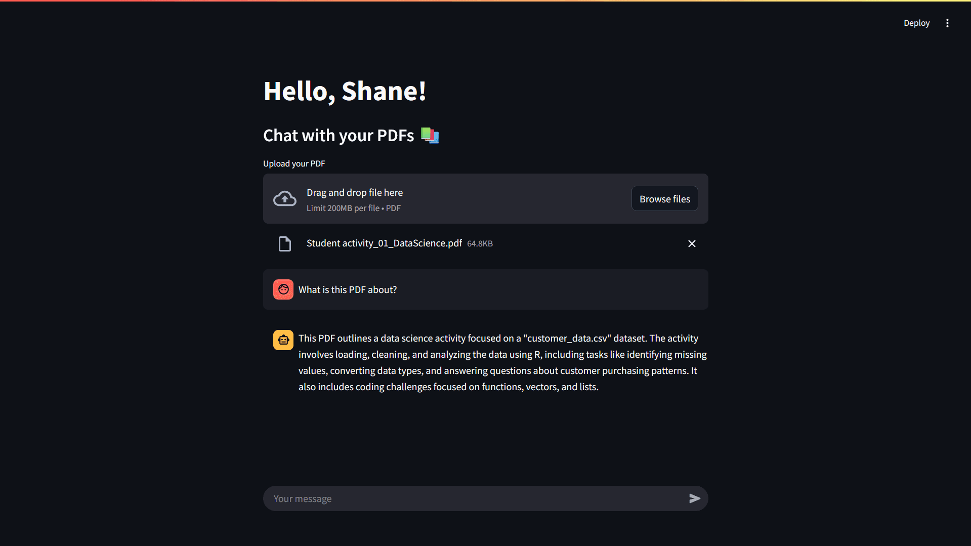 Local PDF Chat RAG App